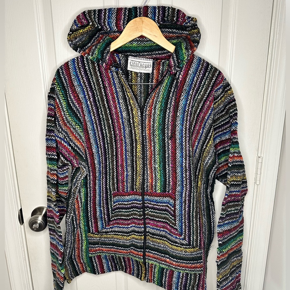 NWT Old School Baja Zippered Hooded Jacket